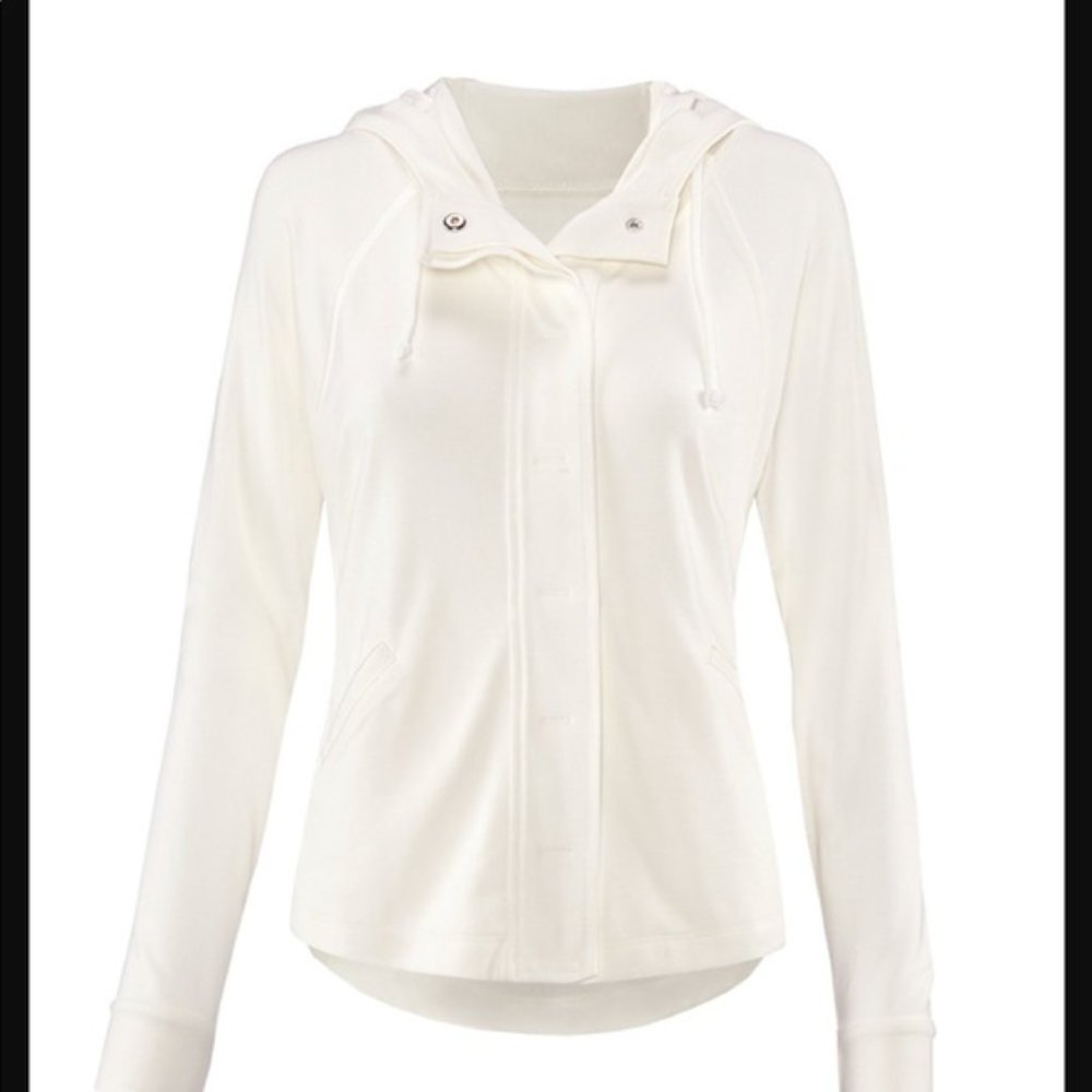 CAbi White Hooded Sweatshirt